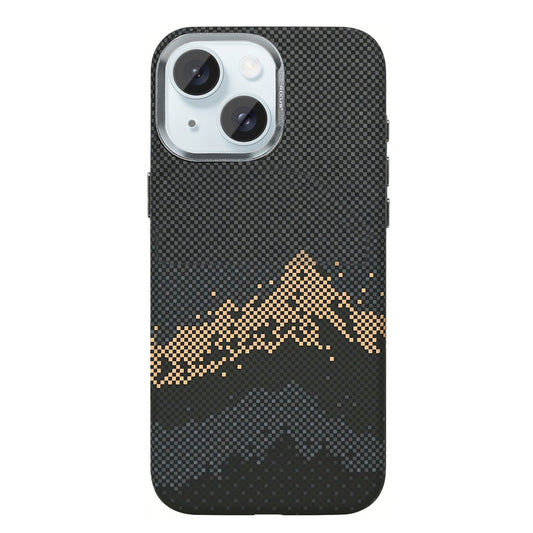 Rixus Alpine Ultra-Slim Case With MagSafe Compatible RXD082 For Apple iPhone 15 Mountain Black