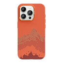 Rixus Alpine Ultra-Slim Case With MagSafe Compatible RXD081 For Apple iPhone 15 Pro Mountain Orange