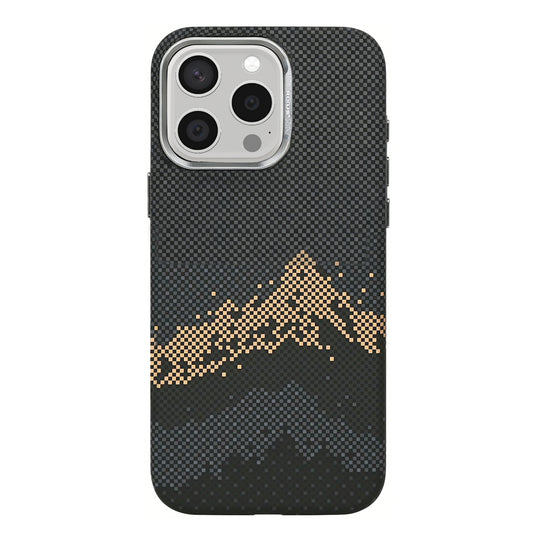 Rixus Alpine Ultra-Slim Case With MagSafe Compatible RXD082 For Apple iPhone 15 Pro Max Mountain Black