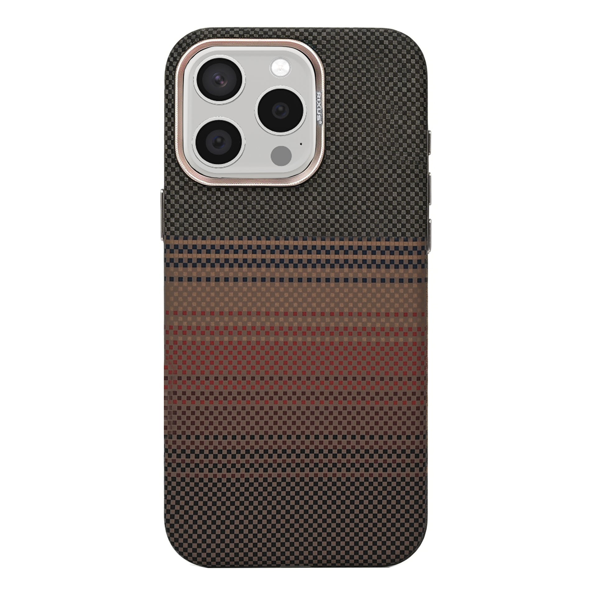Rixus Alpine Ultra-Slim Case With MagSafe Compatible RXA130 For Apple iPhone 15 Pro Max Stripe Brown