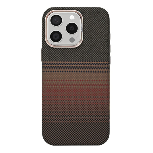 Rixus Alpine Ultra-Slim Case With MagSafe Compatible RXA130 For Apple iPhone 15 Pro Max Stripe Brown