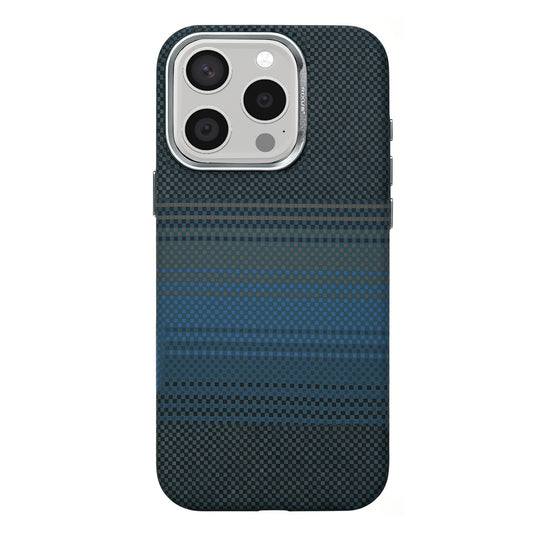 Rixus Alpine Ultra-Slim Case With MagSafe Compatible RXA131 For Apple iPhone 15 Pro Max Stripe Blue