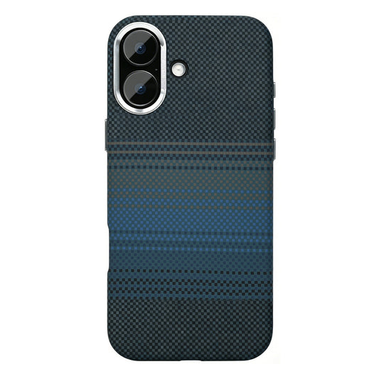 Rixus Alpine Ultra-Slim Case With MagSafe Compatible RXA131 For Apple iPhone 16 Stripe Blue