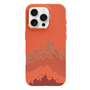 Rixus Alpine Ultra-Slim Case With MagSafe Compatible RXD081 For Apple iPhone 16 Pro Mountain Orange
