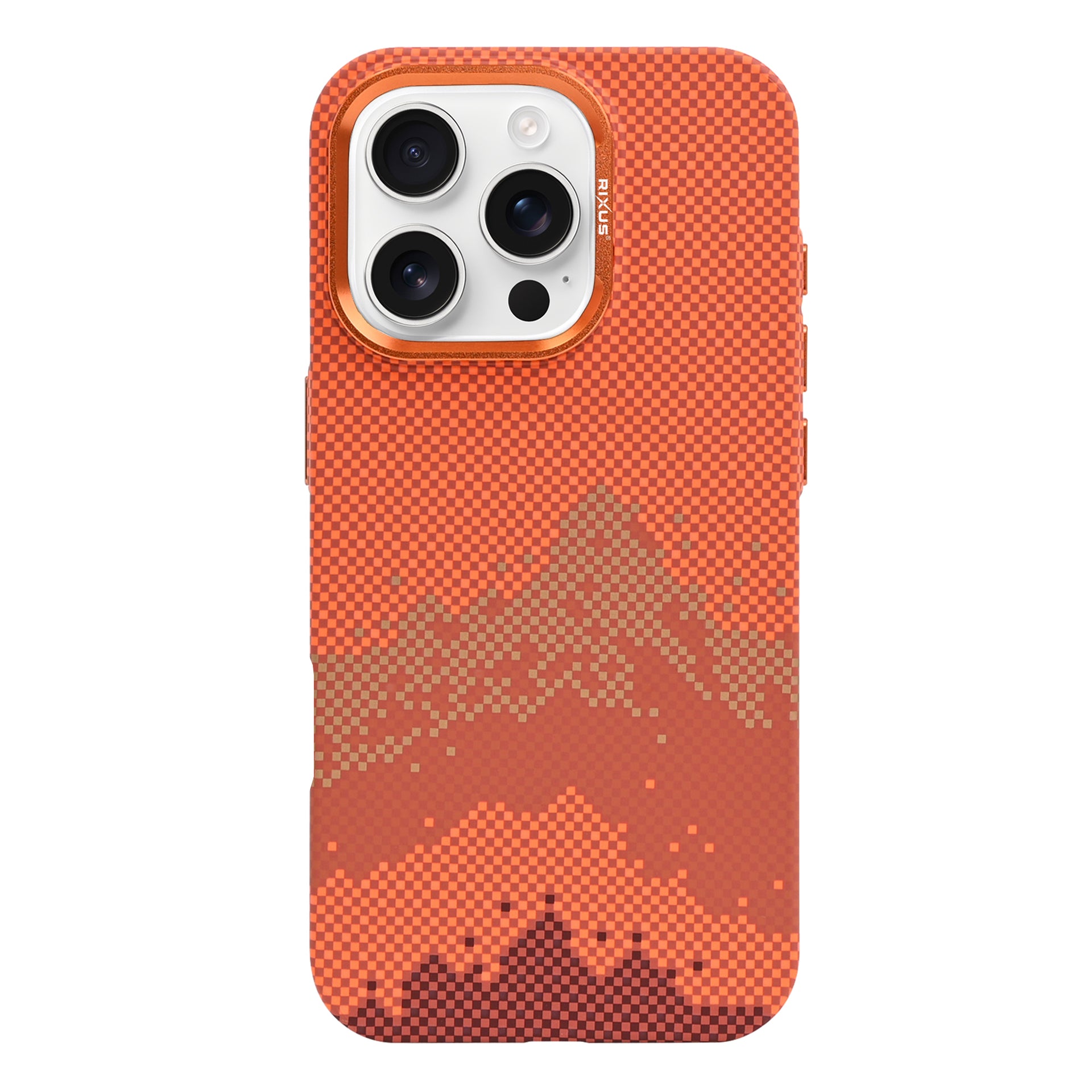 Rixus Alpine Ultra-Slim Case With MagSafe Compatible RXD081 For Apple iPhone 16 Pro Max Mountain Orange