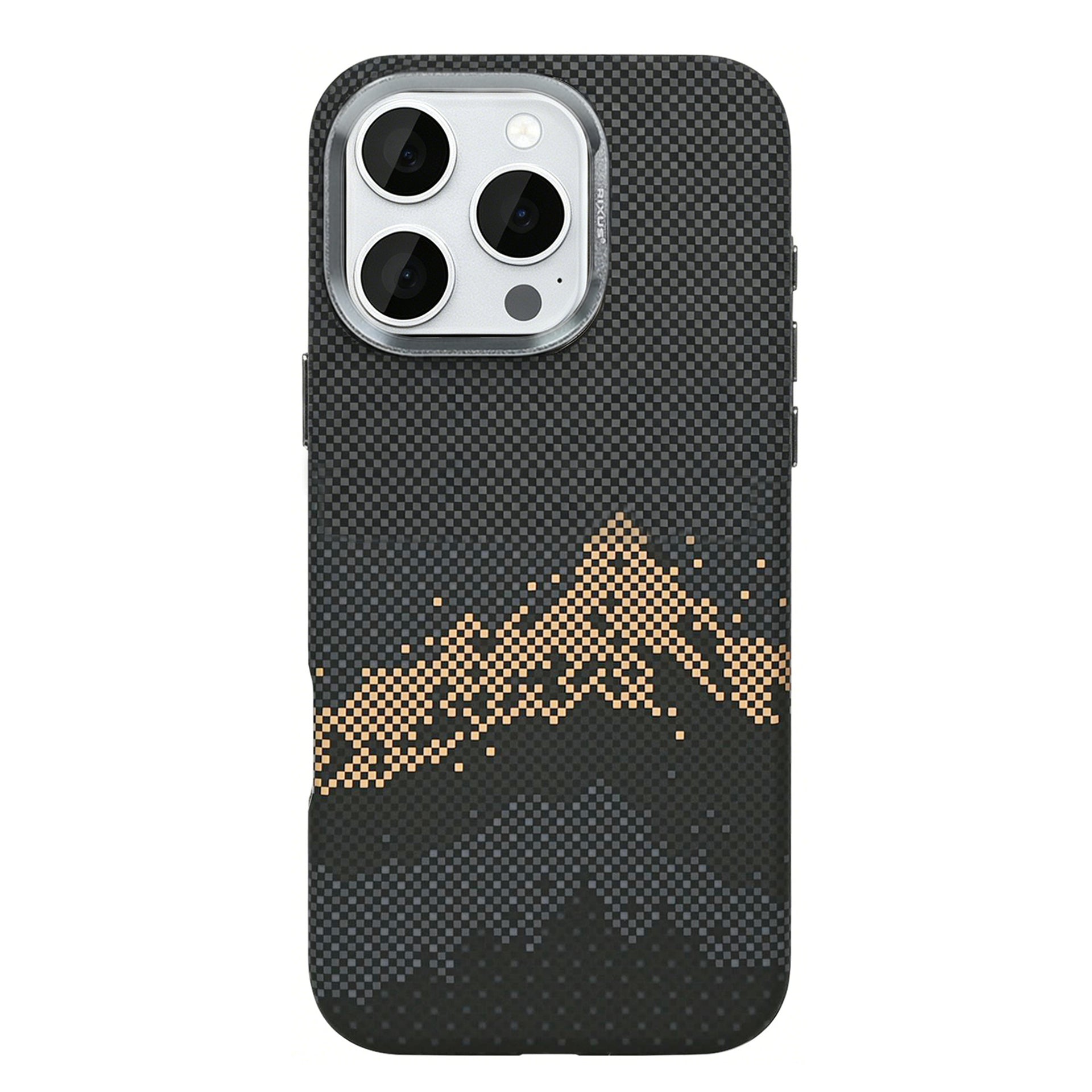 Rixus Alpine Ultra-Slim Case With MagSafe Compatible RXD082 For Apple iPhone 16 Pro Max Mountain Black