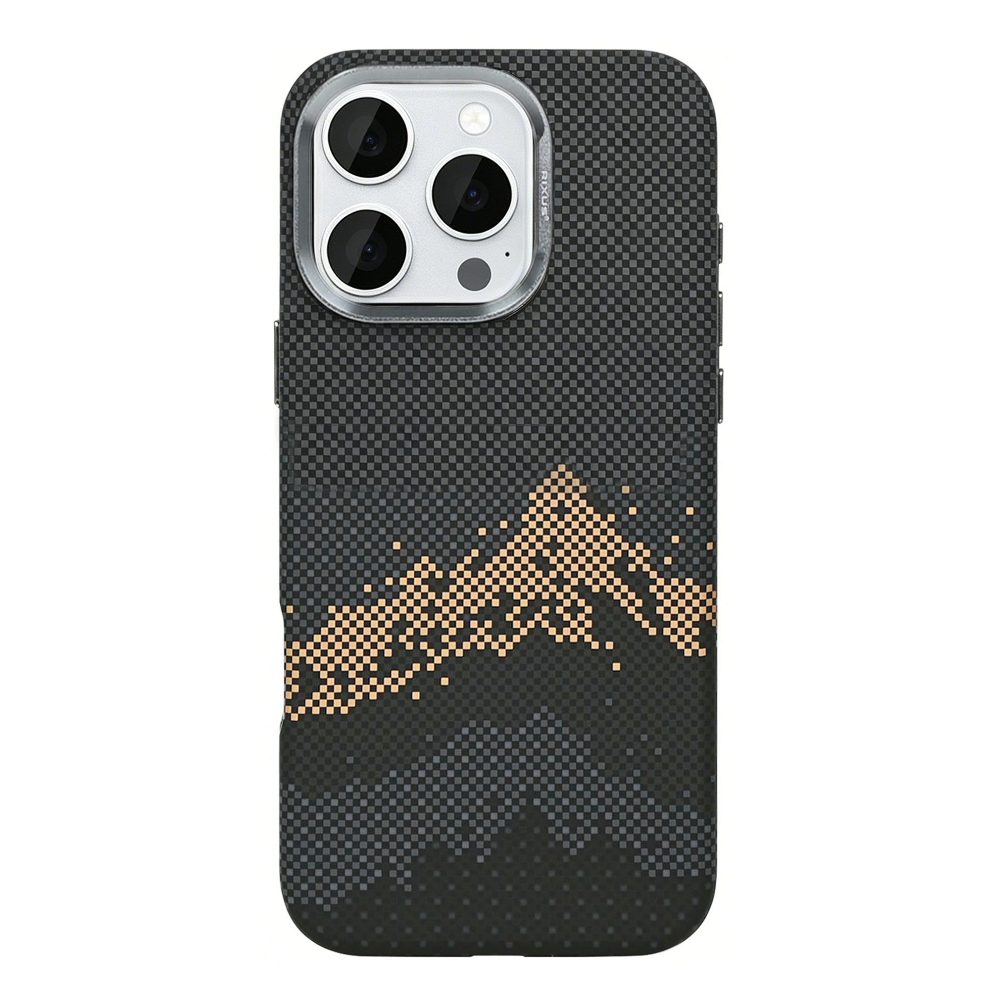 Rixus Alpine Ultra-Slim Case With MagSafe Compatible RXD082 For Apple iPhone 16 Pro Max Mountain Black