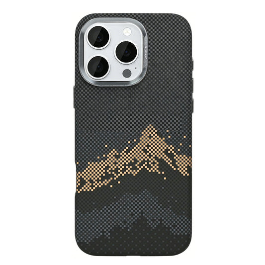 Rixus Alpine Ultra-Slim Case With MagSafe Compatible RXD082 For Apple iPhone 16 Pro Max Mountain Black