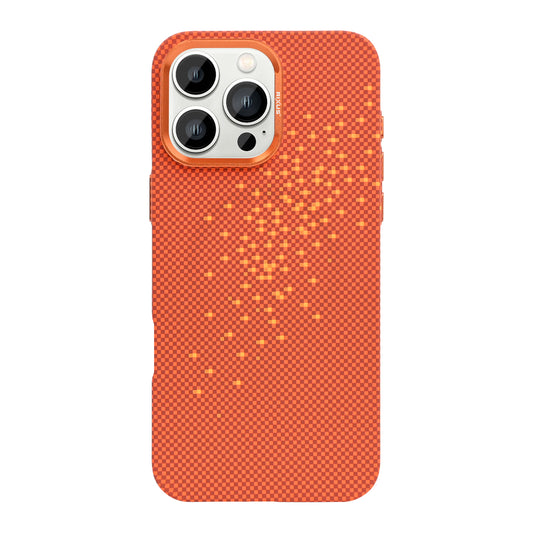 Rixus Alpine Ultra-Slim Case With MagSafe Compatible RXD021 For Apple iPhone 16 Pro Max Galaxy Orange