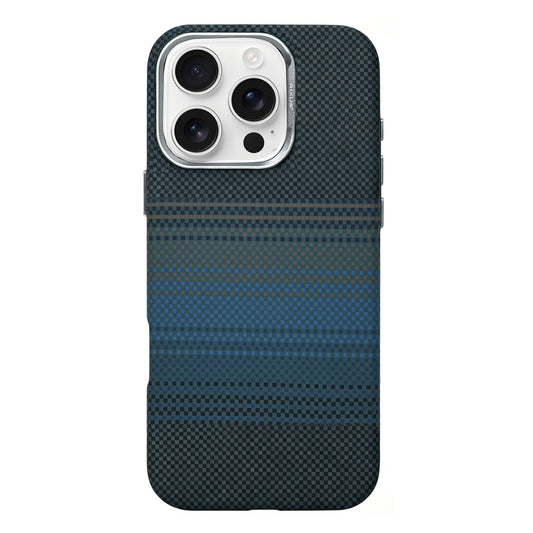 Rixus Alpine Ultra-Slim Case With MagSafe Compatible RXA131 For Apple iPhone 16 Pro Max Stripe Blue