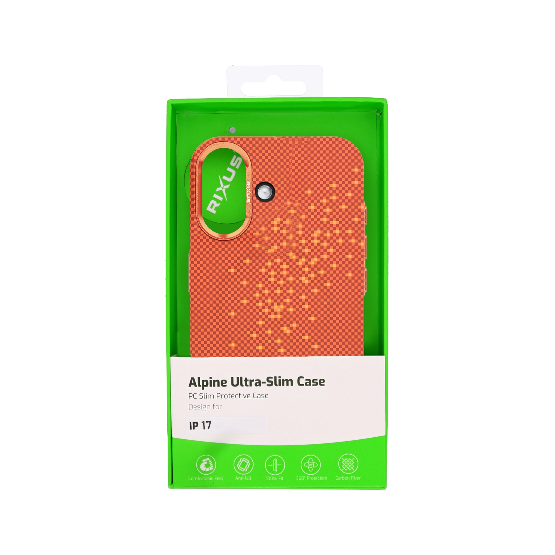 Rixus Alpine Ultra-Slim Case With MagSafe Compatible RXD021 For Apple iPhone 17 Galaxy Orange