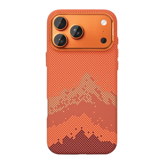 Rixus Alpine Ultra-Slim Case With MagSafe Compatible RXD081 For Apple iPhone 17 Pro Max Mountain Orange