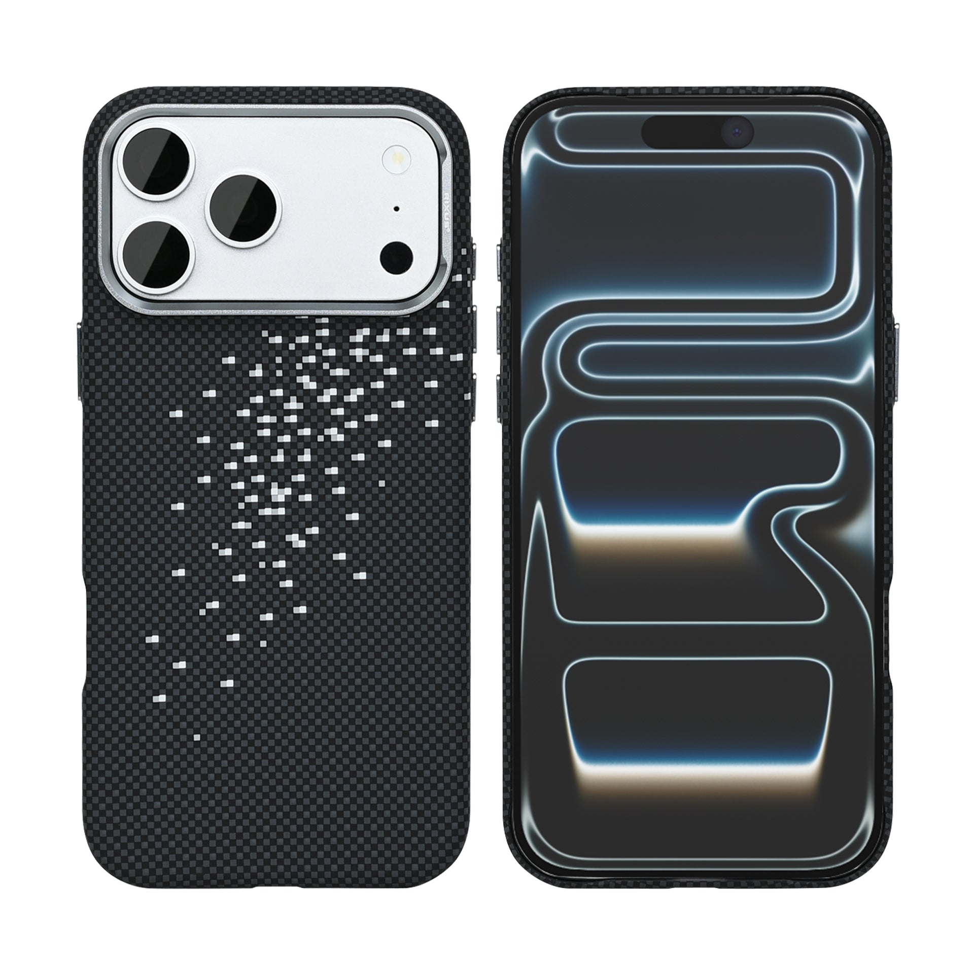 Rixus Alpine Ultra-Slim Case With MagSafe Compatible RXD022 For Apple iPhone 17 Pro Max Galaxy Black