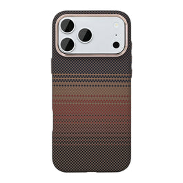 Rixus Alpine Ultra-Slim Case With MagSafe Compatible RXA130 For Apple iPhone 17 Pro Max Stripe Brown