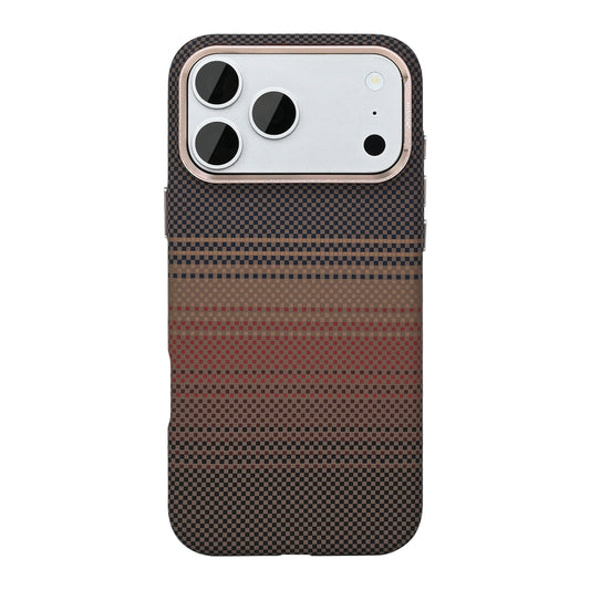Rixus Alpine Ultra-Slim Case With MagSafe Compatible RXA130 For Apple iPhone 17 Pro Max Stripe Brown