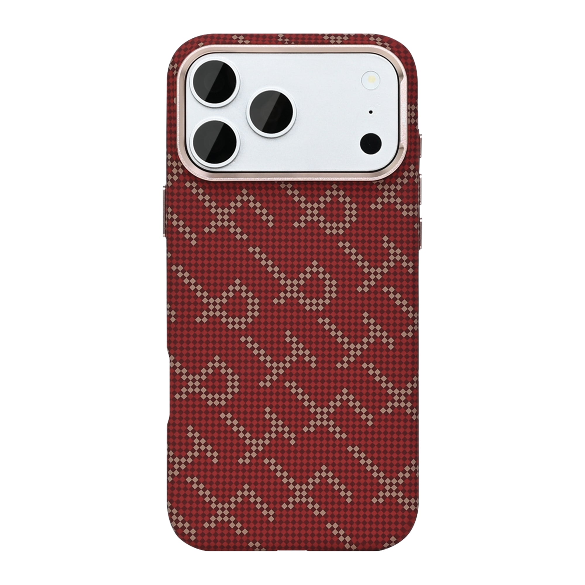 Rixus Alpine Ultra-Slim Case With MagSafe Compatible RXA093 For Apple iPhone 17 Pro Max Cherry Red