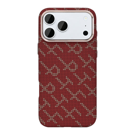 Rixus Alpine Ultra-Slim Case With MagSafe Compatible RXA093 For Apple iPhone 17 Pro Max Cherry Red