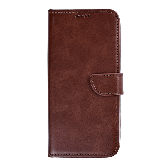 Rixus Bookcase For Samsung Galaxy A27 Brown