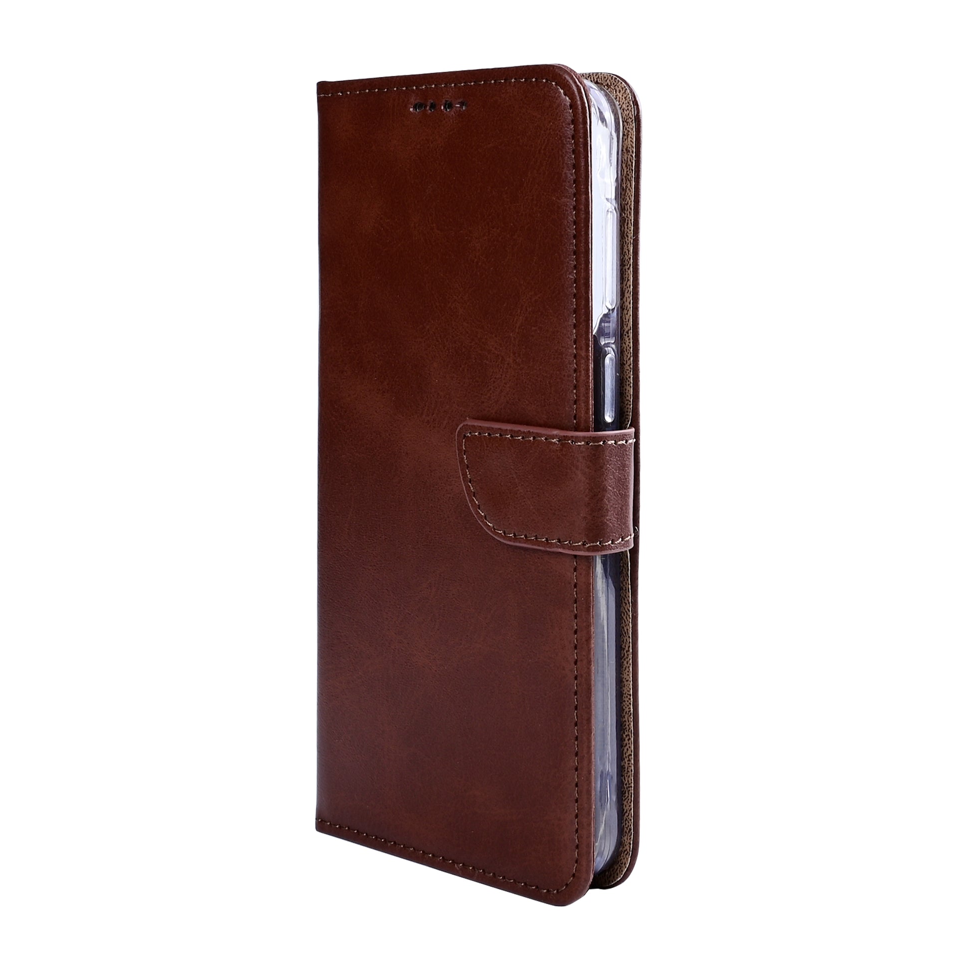 Rixus Bookcase For Samsung Galaxy A27 Brown