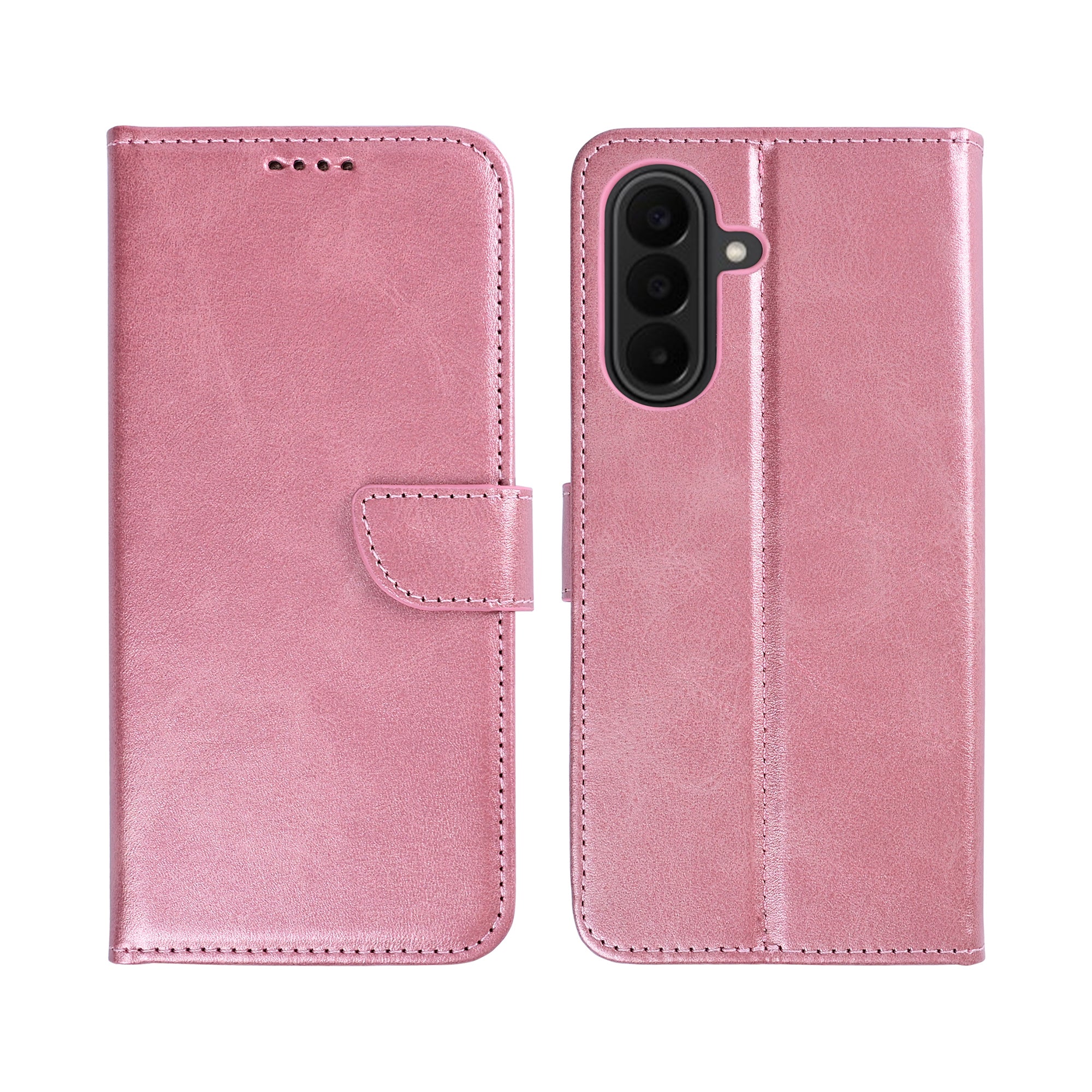 Rixus Bookcase For Samsung Galaxy A27 Pink