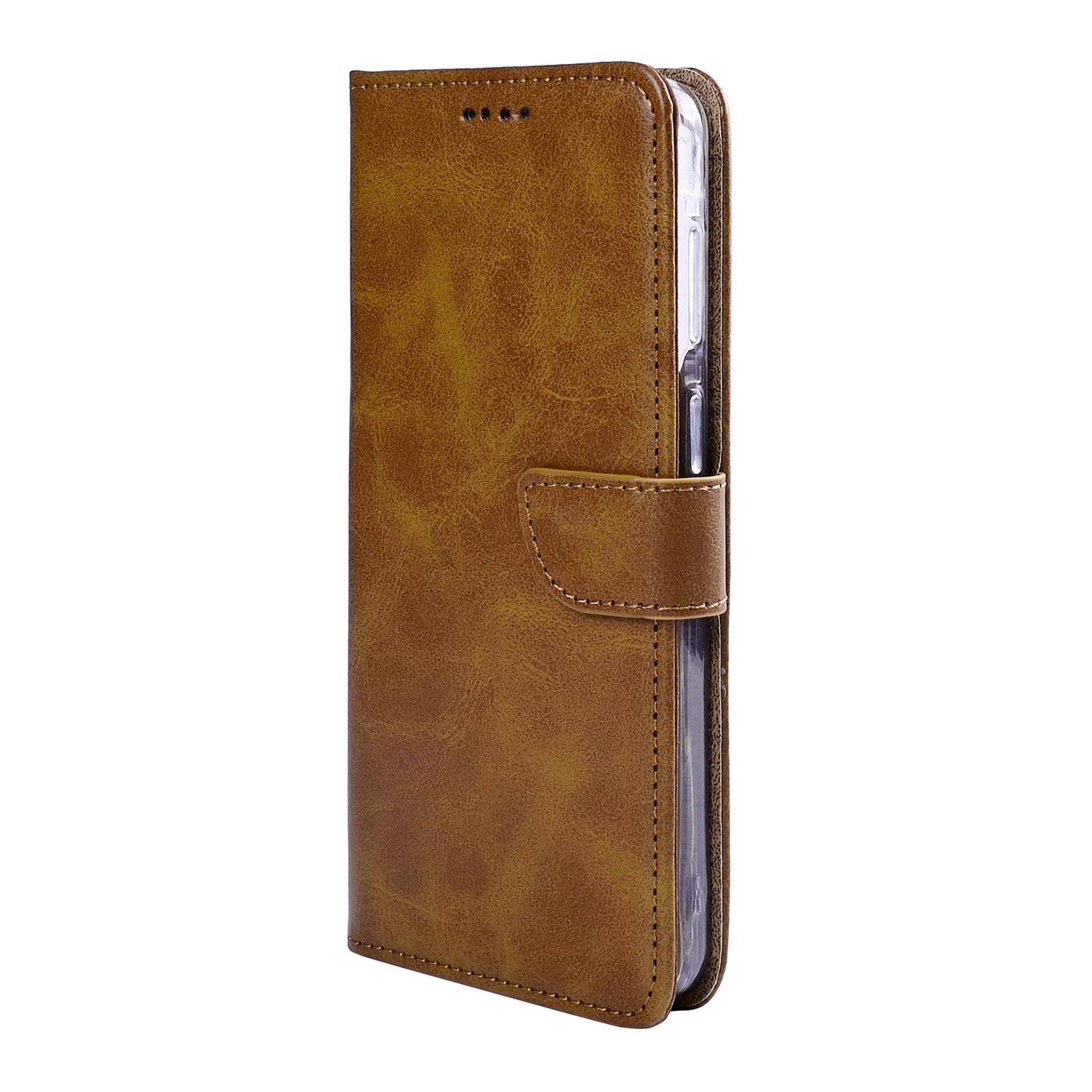 Rixus Bookcase For Samsung Galaxy A27 Light Brown