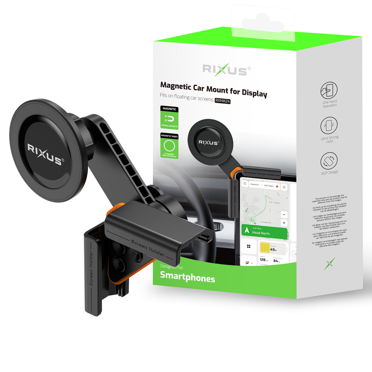 Rixus RXHM24 Magnetic Car Mount For Display