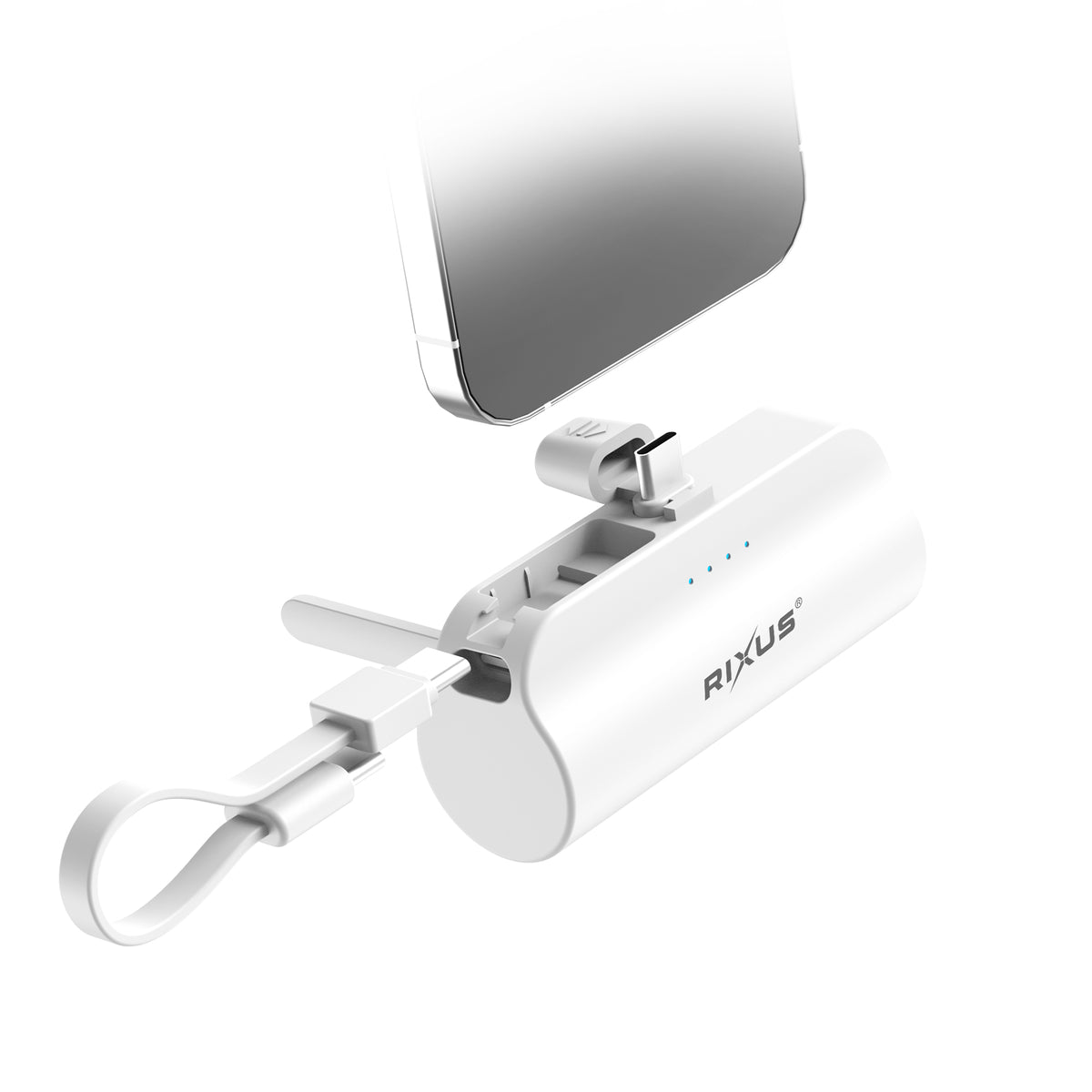 Rixus RXPB98WD Mini Click-On Powerbank USB-C 5000mAh (Counter Display 02)