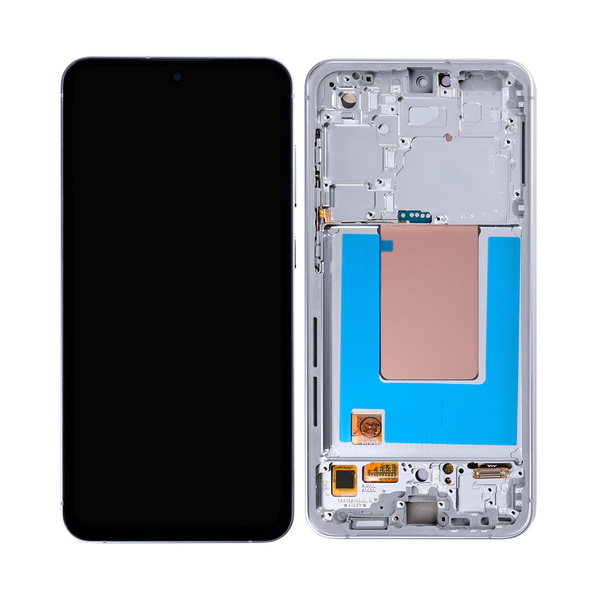 Samsung Galaxy S24 FE S721B Display And Digitizer With Frame Silver Soft-OLED