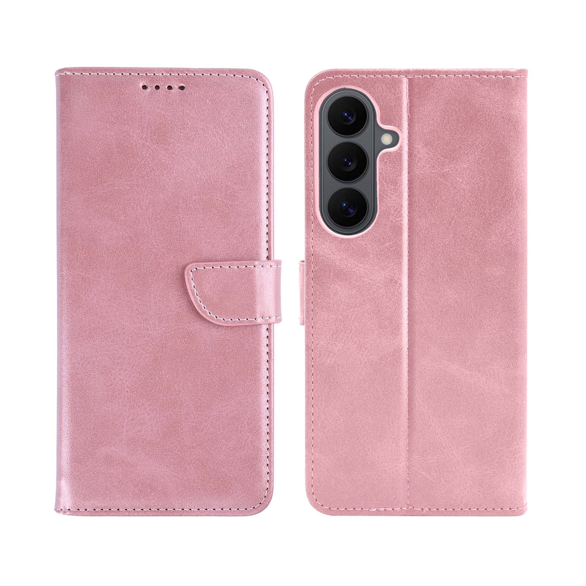Rixus Bookcase For Samsung Galaxy S26 FE Pink
