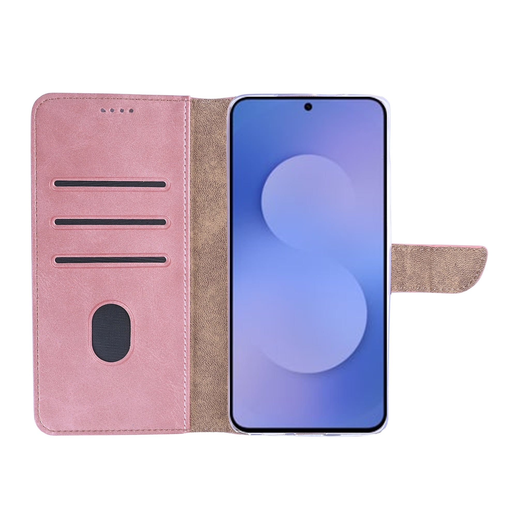 Rixus Bookcase For Samsung Galaxy S26 FE Pink