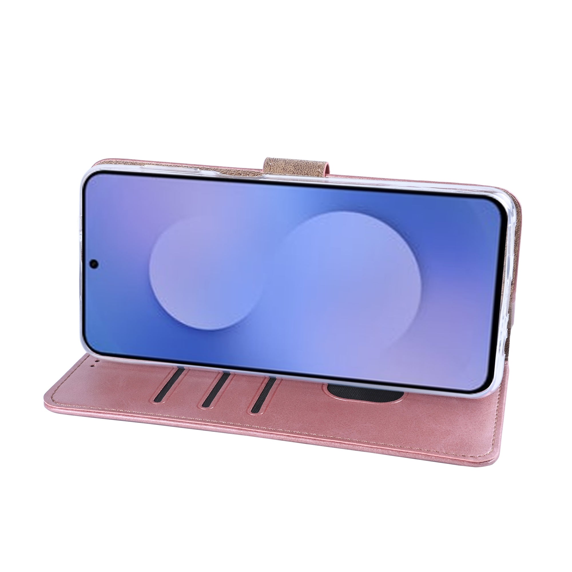 Rixus Bookcase For Samsung Galaxy S26 FE Pink
