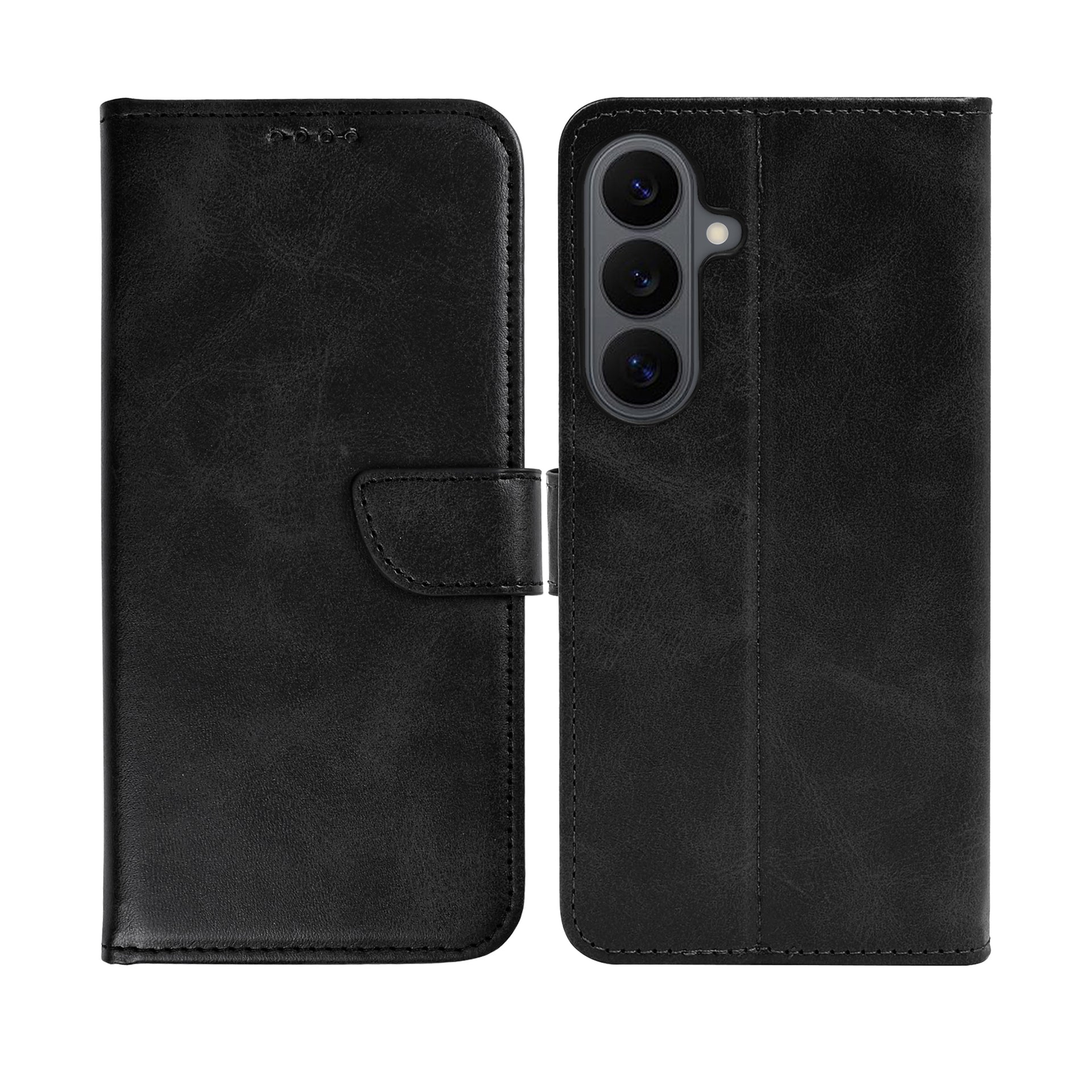 Rixus Bookcase For Samsung Galaxy S26 FE Black