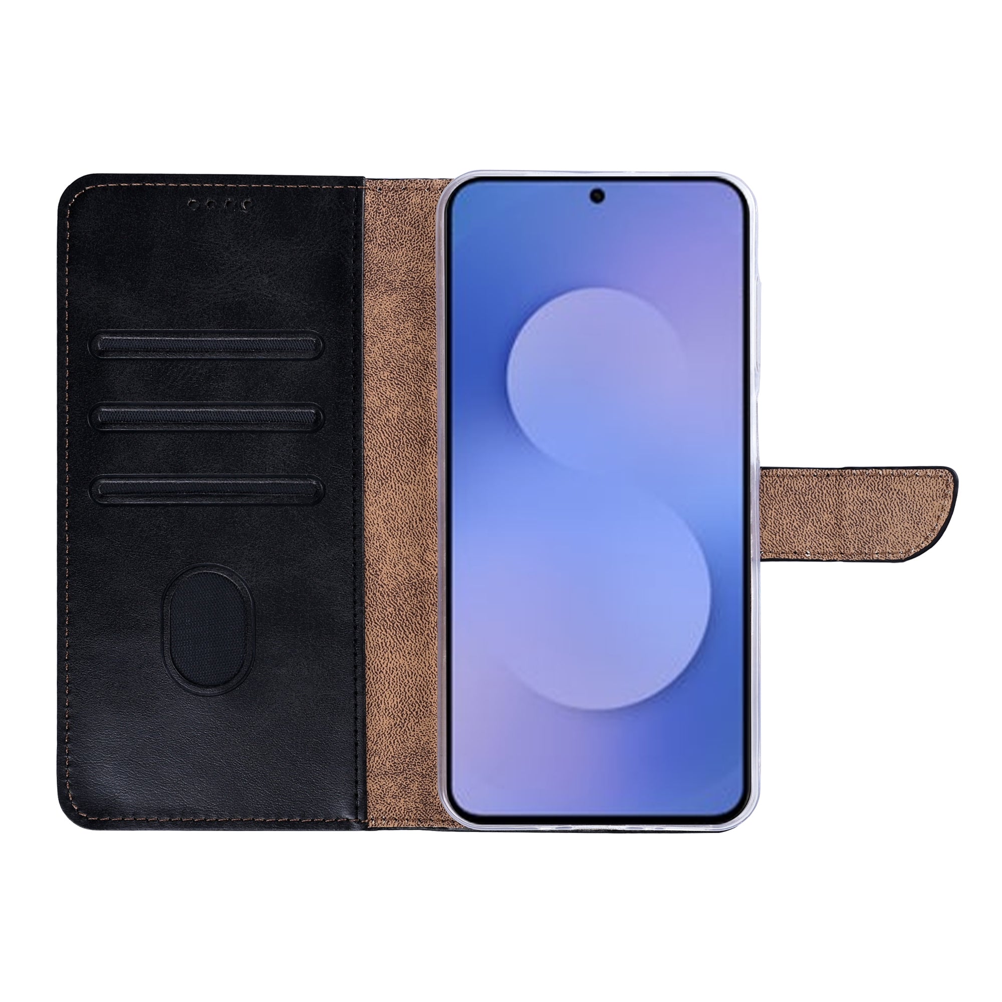 Rixus Bookcase For Samsung Galaxy S26 FE Black