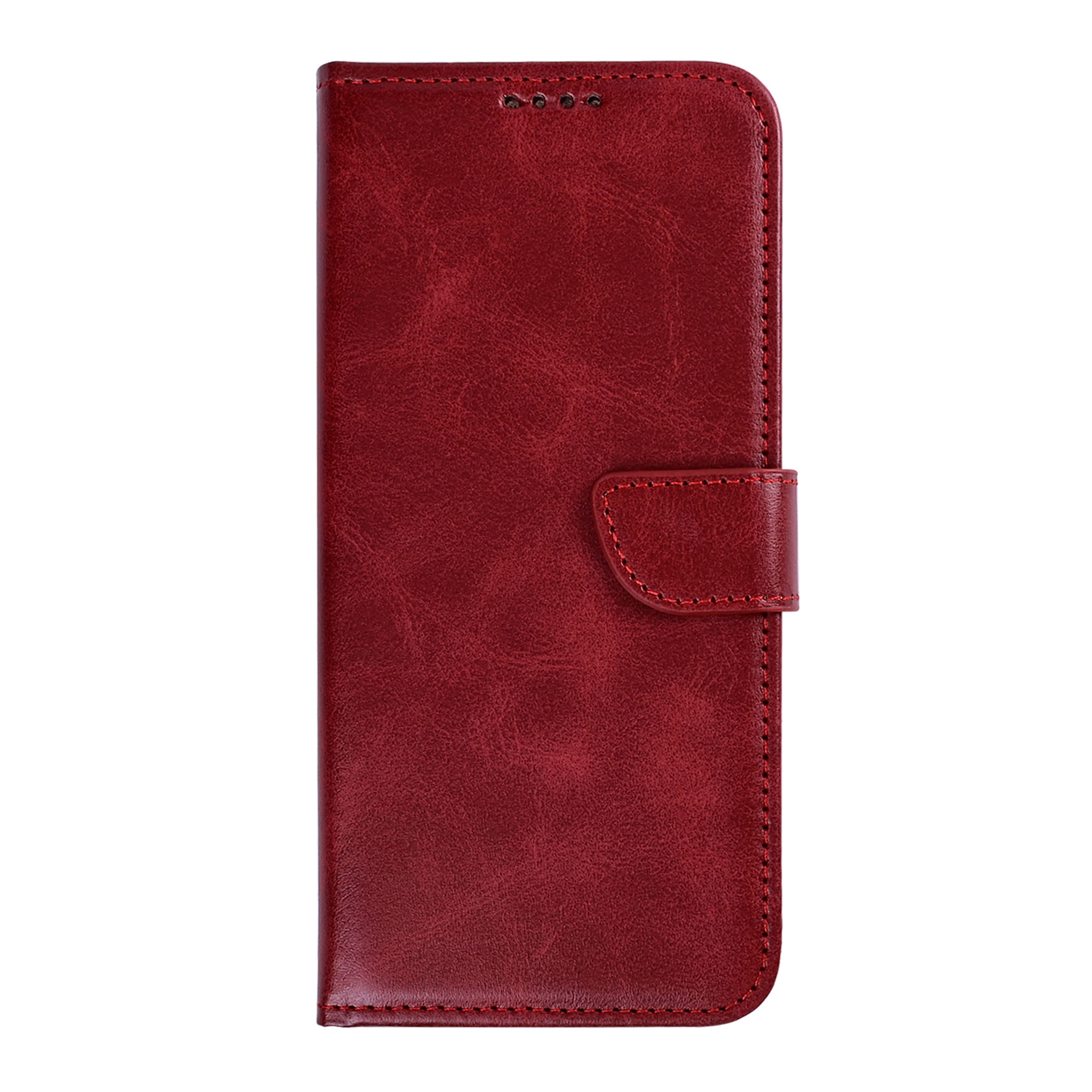 Rixus Bookcase For Samsung Galaxy S26 FE Dark Red