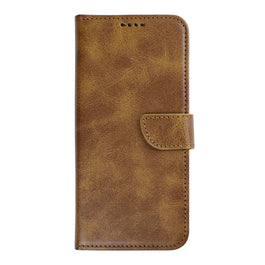 Rixus Bookcase For Samsung Galaxy S26 FE Light Brown