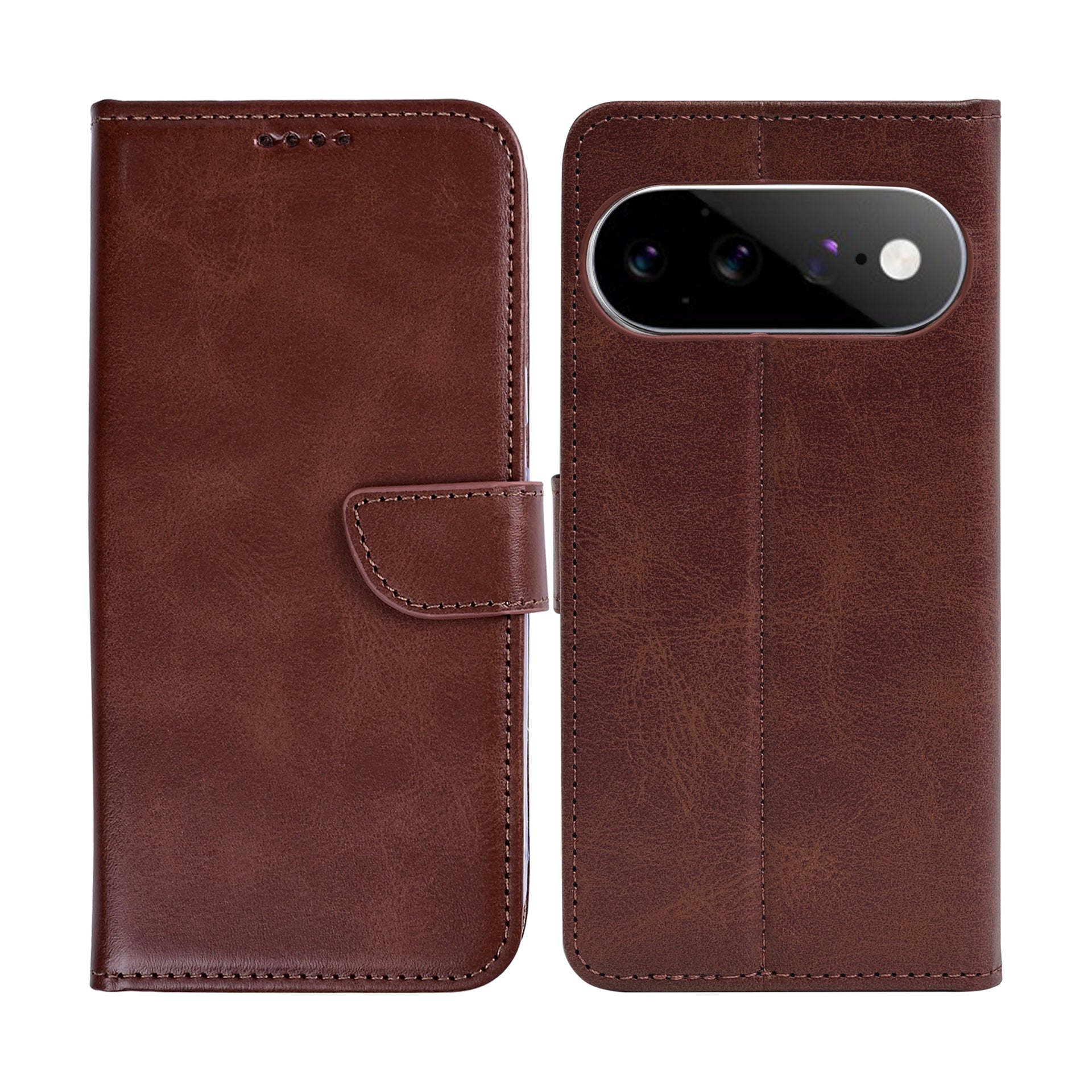 Rixus Bookcase For Google Pixel 11 Brown