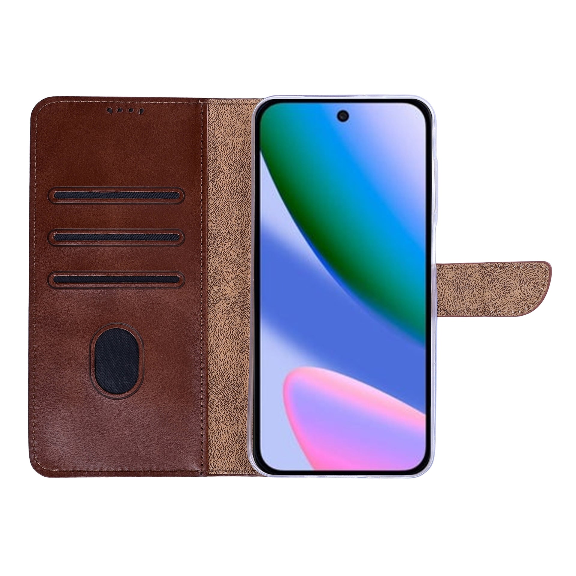 Rixus Bookcase For Google Pixel 11 Brown