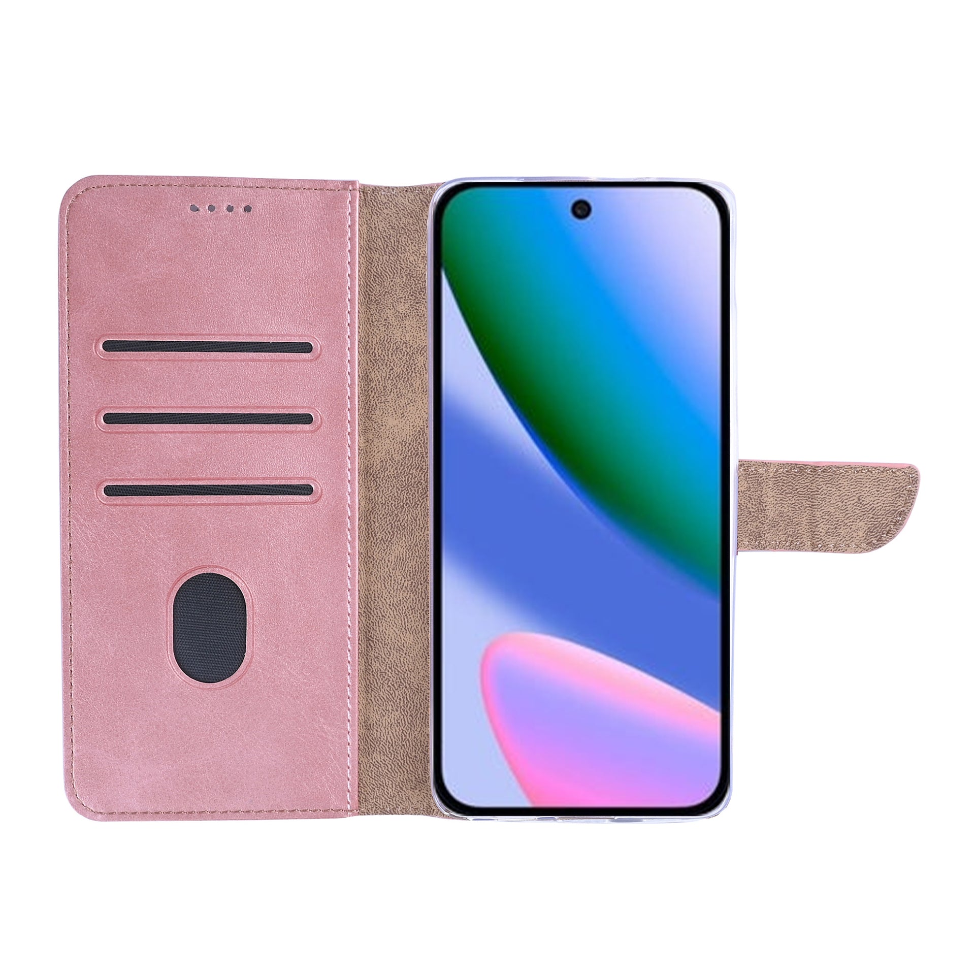 Rixus Bookcase For Google Pixel 11 Pink