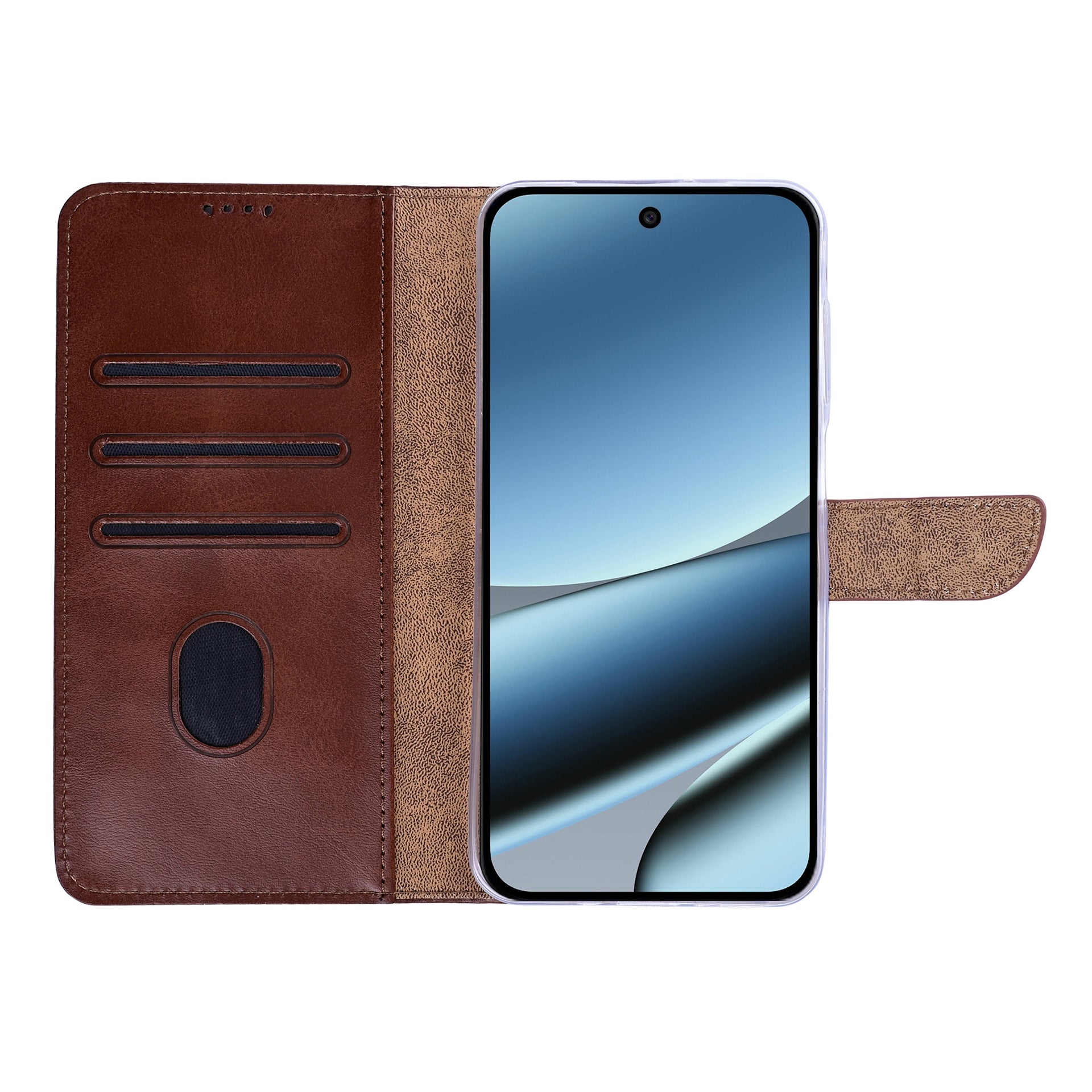 Rixus Bookcase For Google Pixel 11 Pro Brown