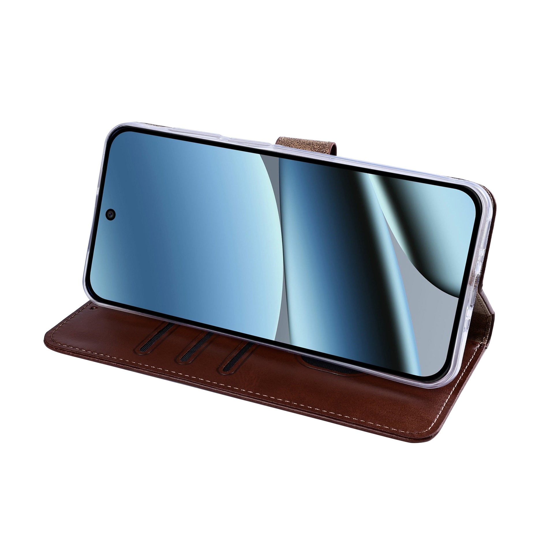 Rixus Bookcase For Google Pixel 11 Pro Brown