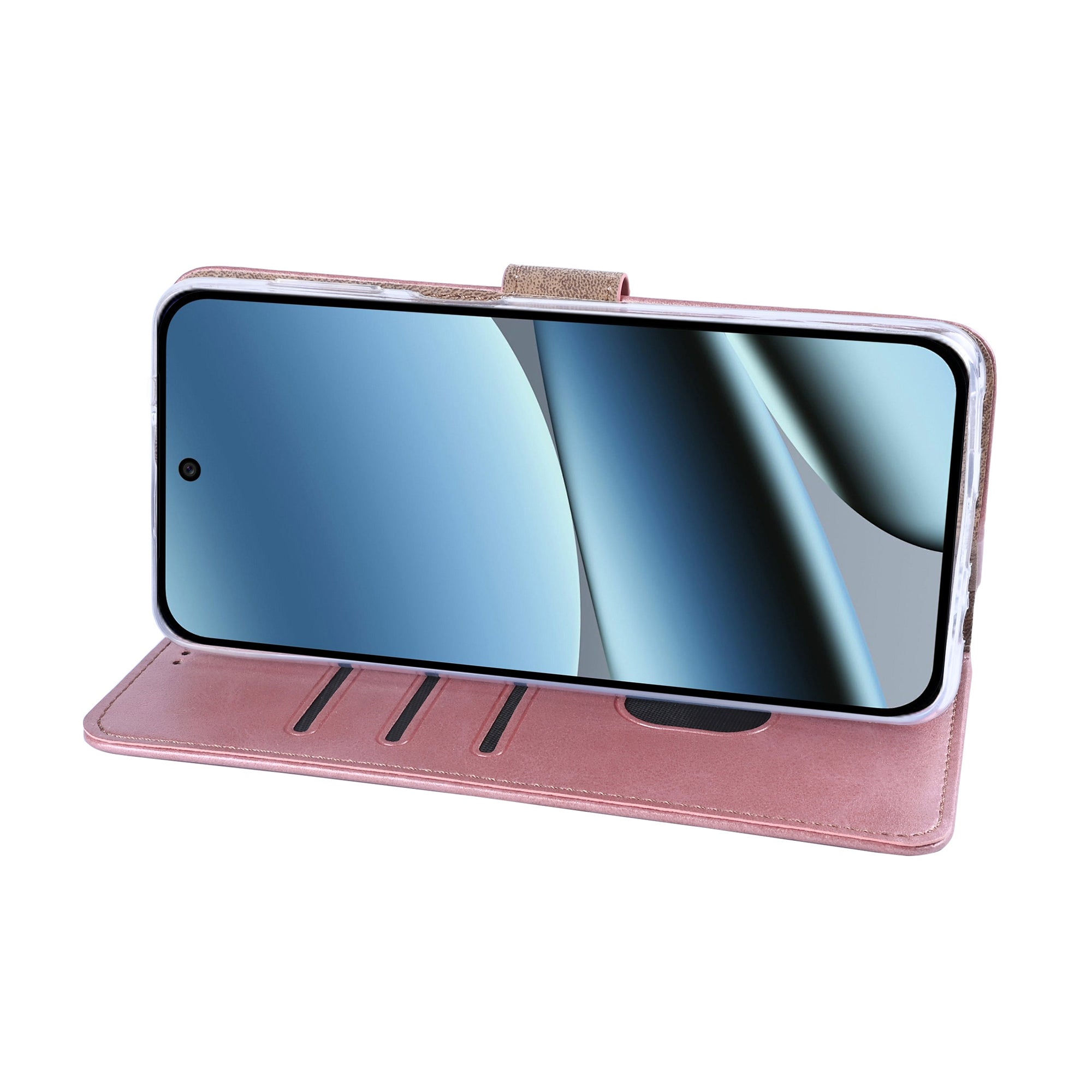Rixus Bookcase For Google Pixel 11 Pro Pink