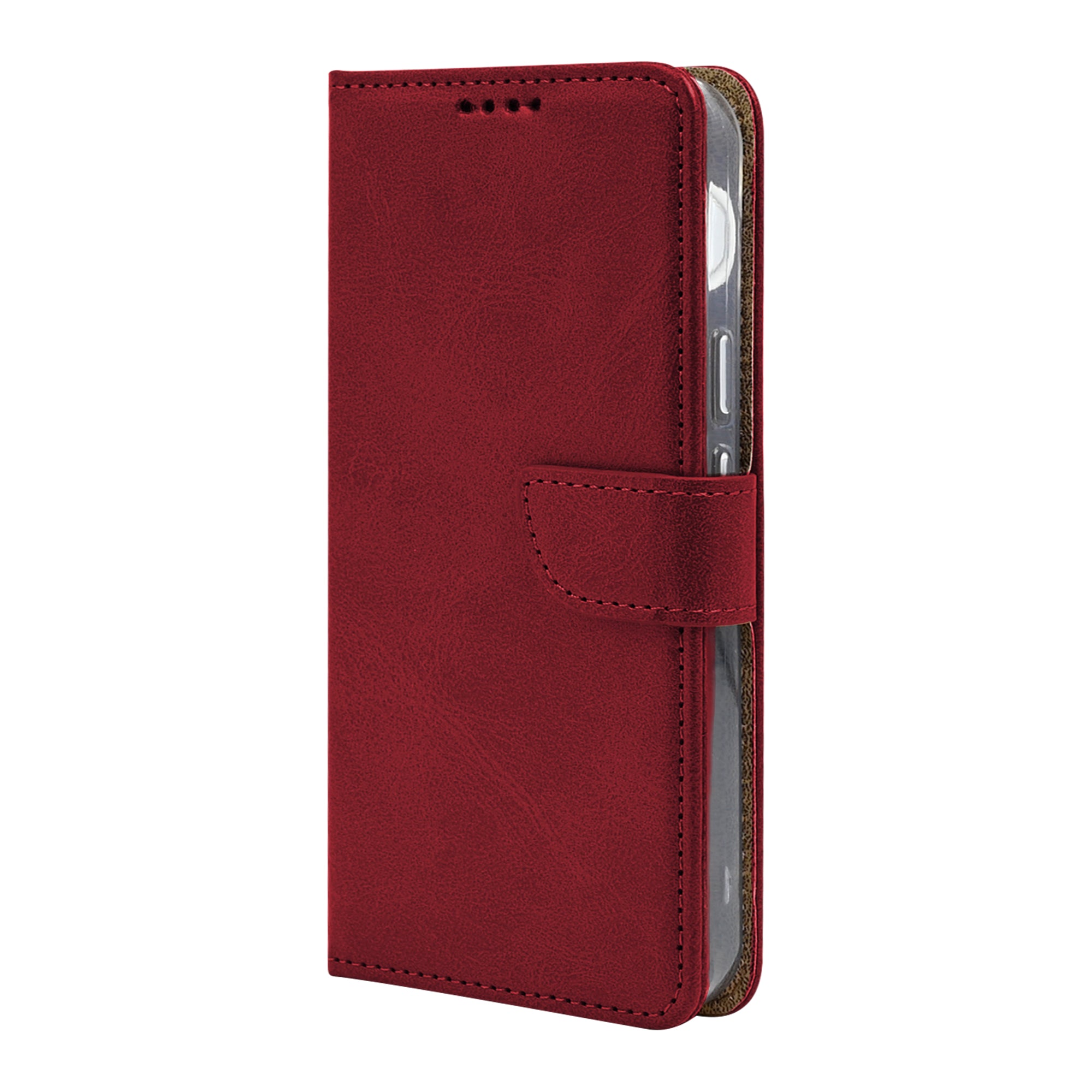 Rixus Bookcase For Google Pixel 11 Pro Dark Red