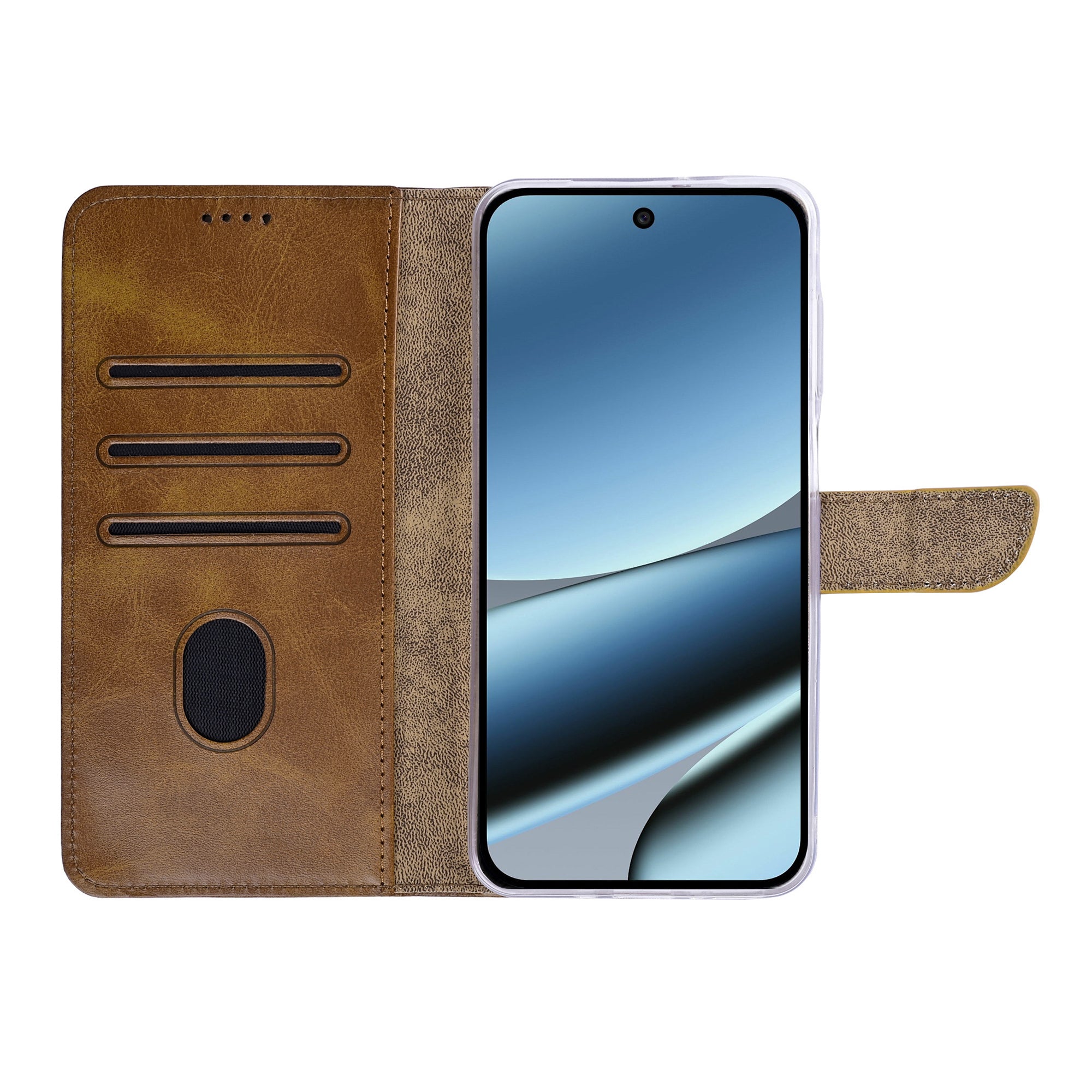 Rixus Bookcase For Google Pixel 11 Pro Light Brown