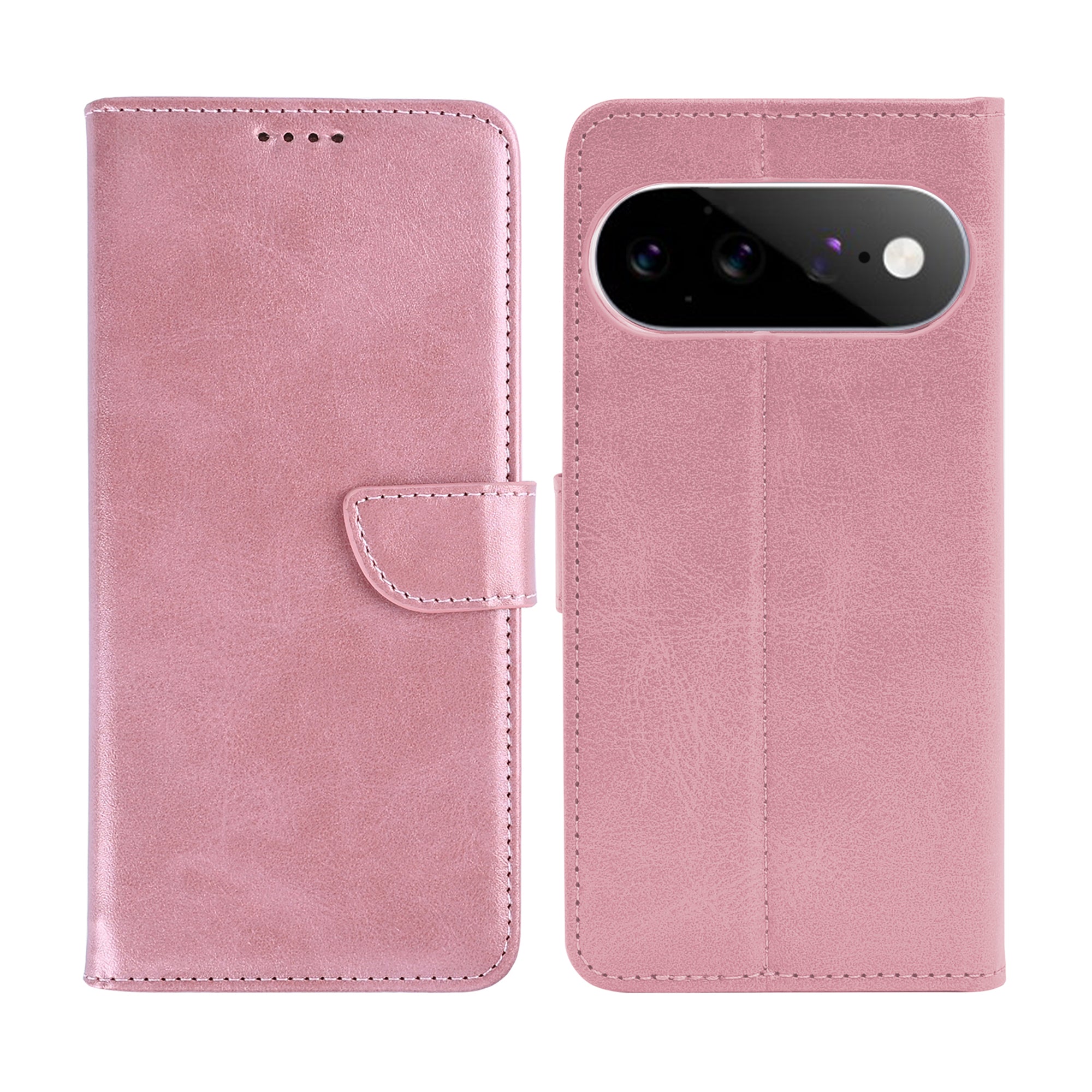Rixus Bookcase For Google Pixel 11 Pro XL Pink