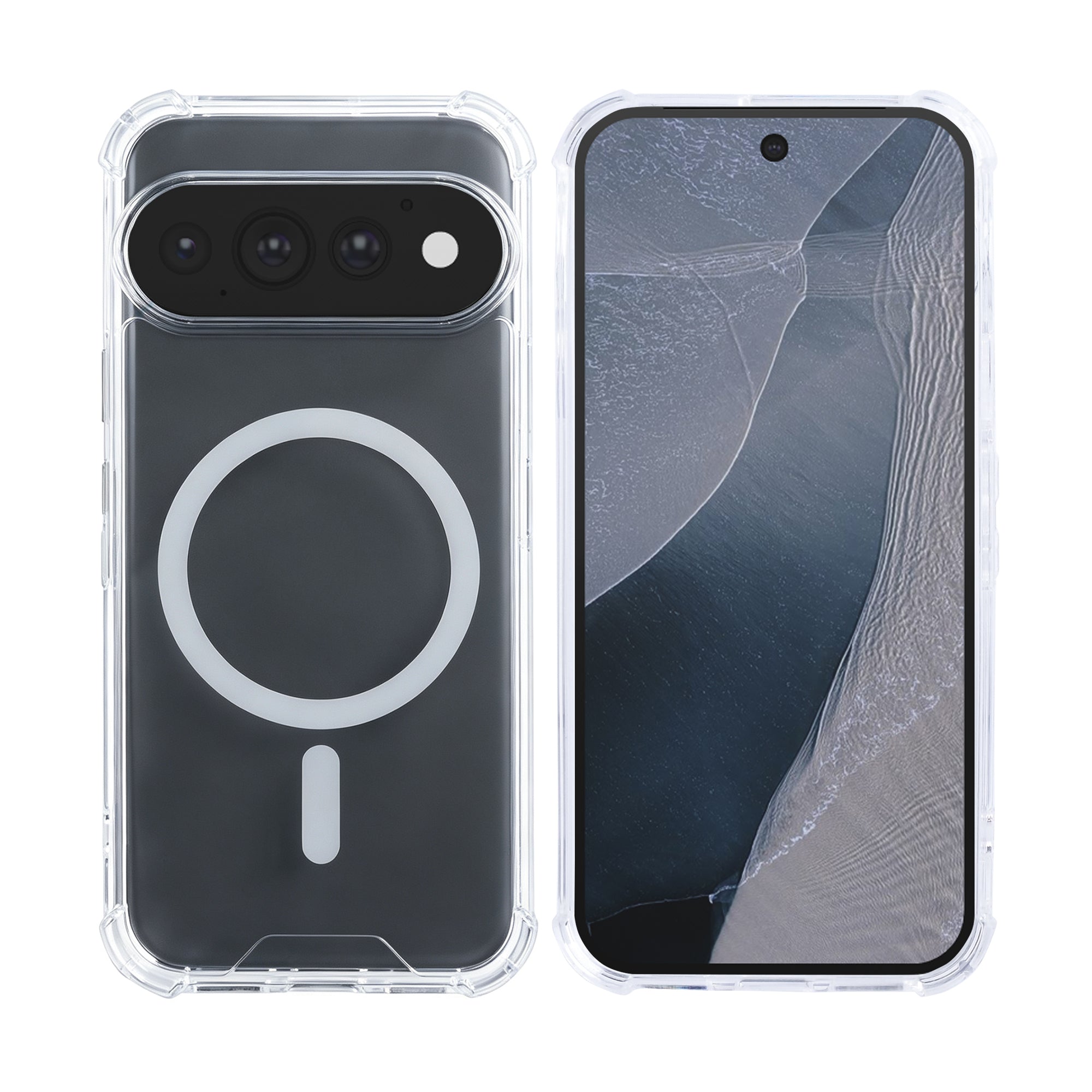 Rixus Anti-Burst Case With MagSafe Compatible For Google Pixel 11 Pro Transparent
