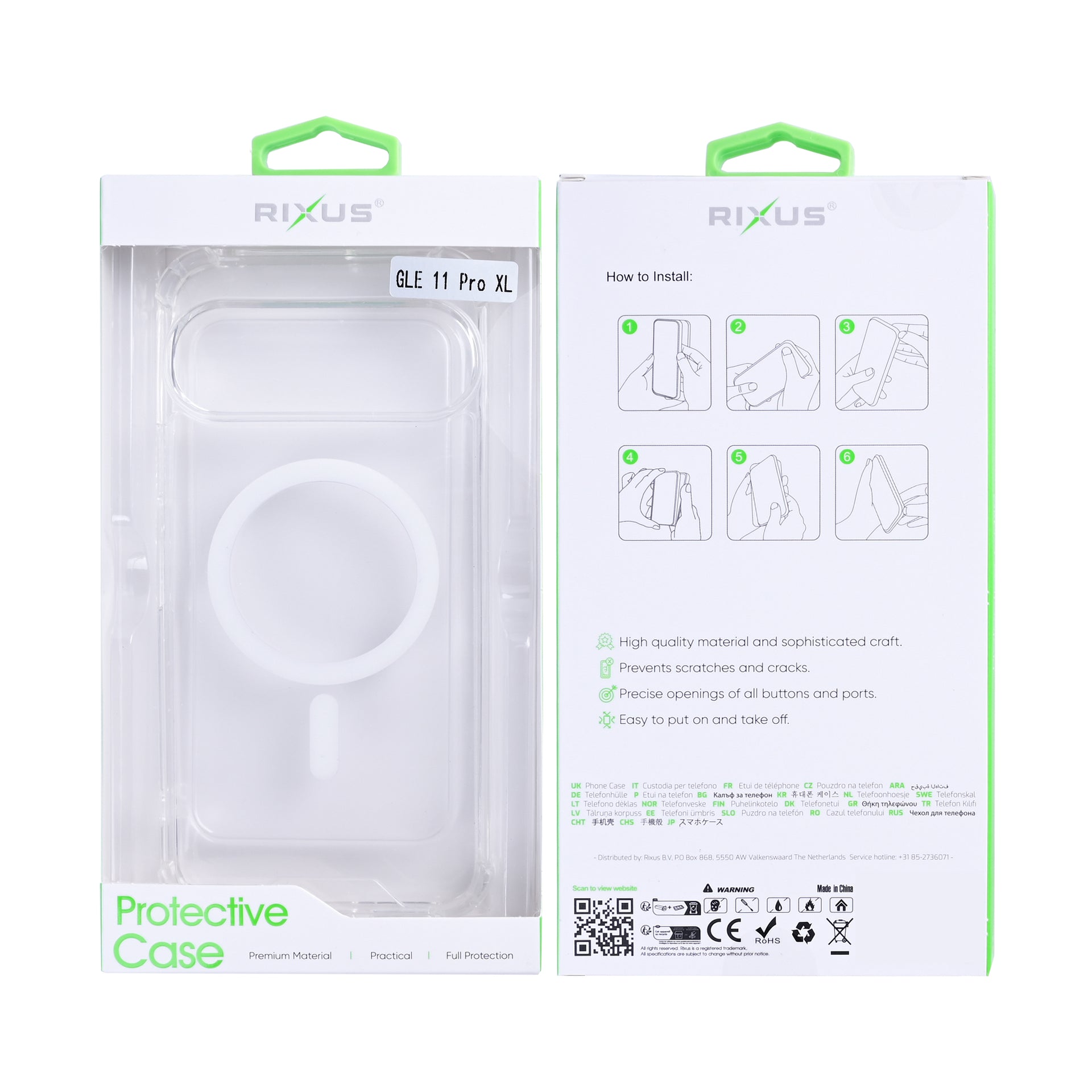 Rixus Anti-Burst Case With MagSafe Compatible For Google Pixel 11 Pro XL Transparent