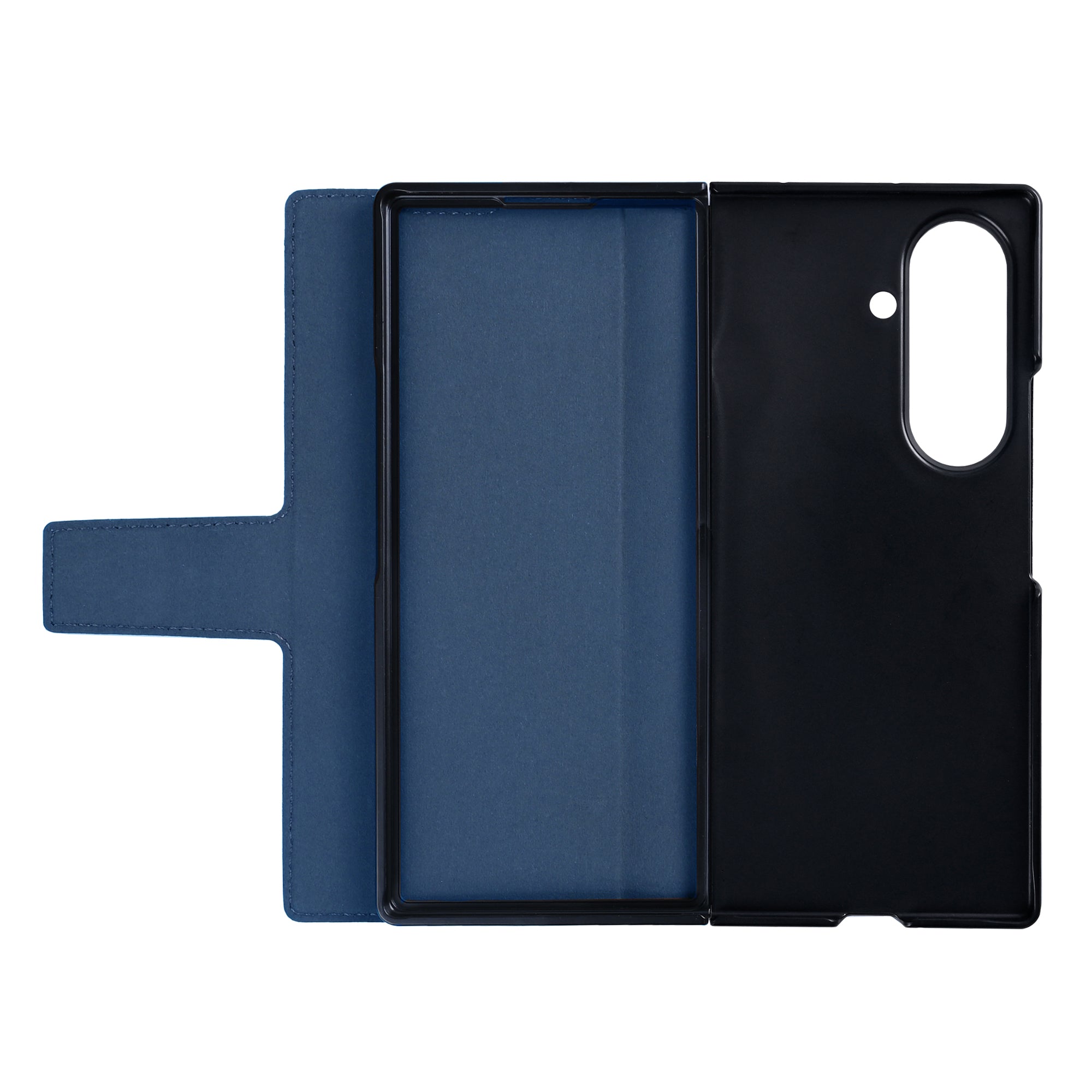 Rixus Wallet Case With Pen Holder For Samsung Galaxy Z Fold8 Ultra Blue