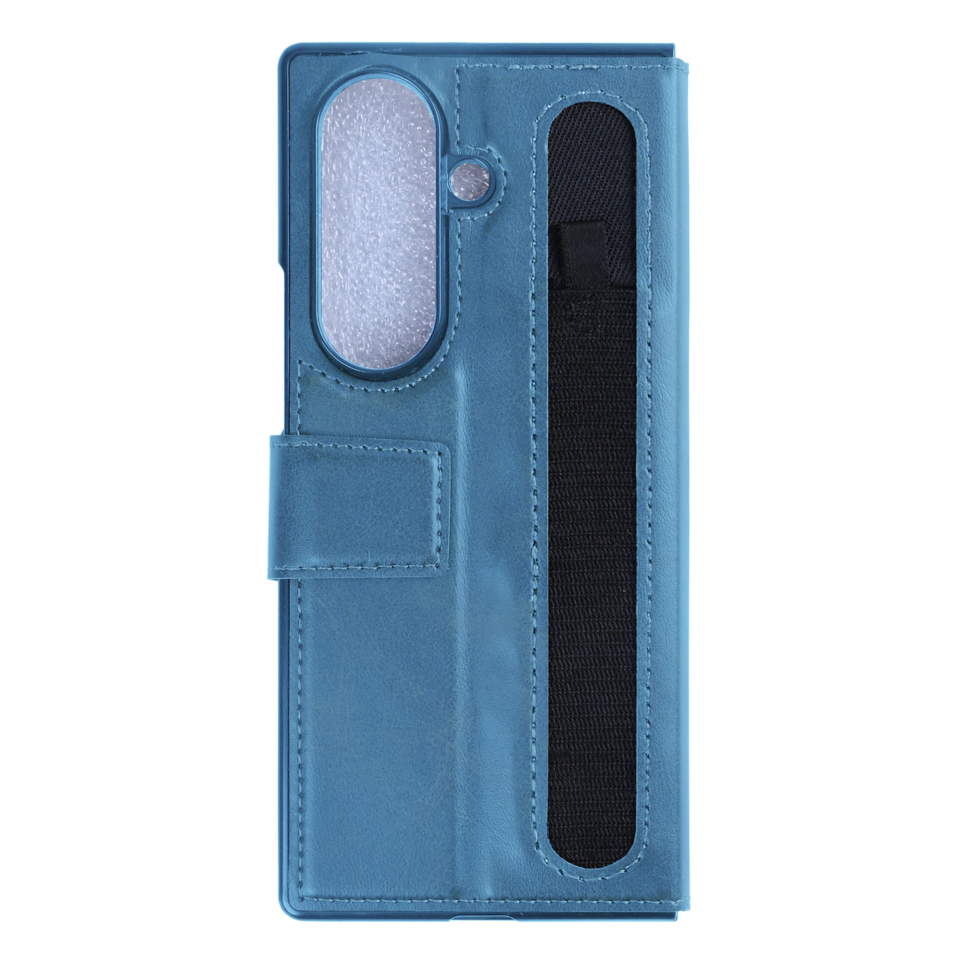 Rixus Wallet Case With Pen Holder For Samsung Galaxy Z Fold8 Ultra Sierra Blue