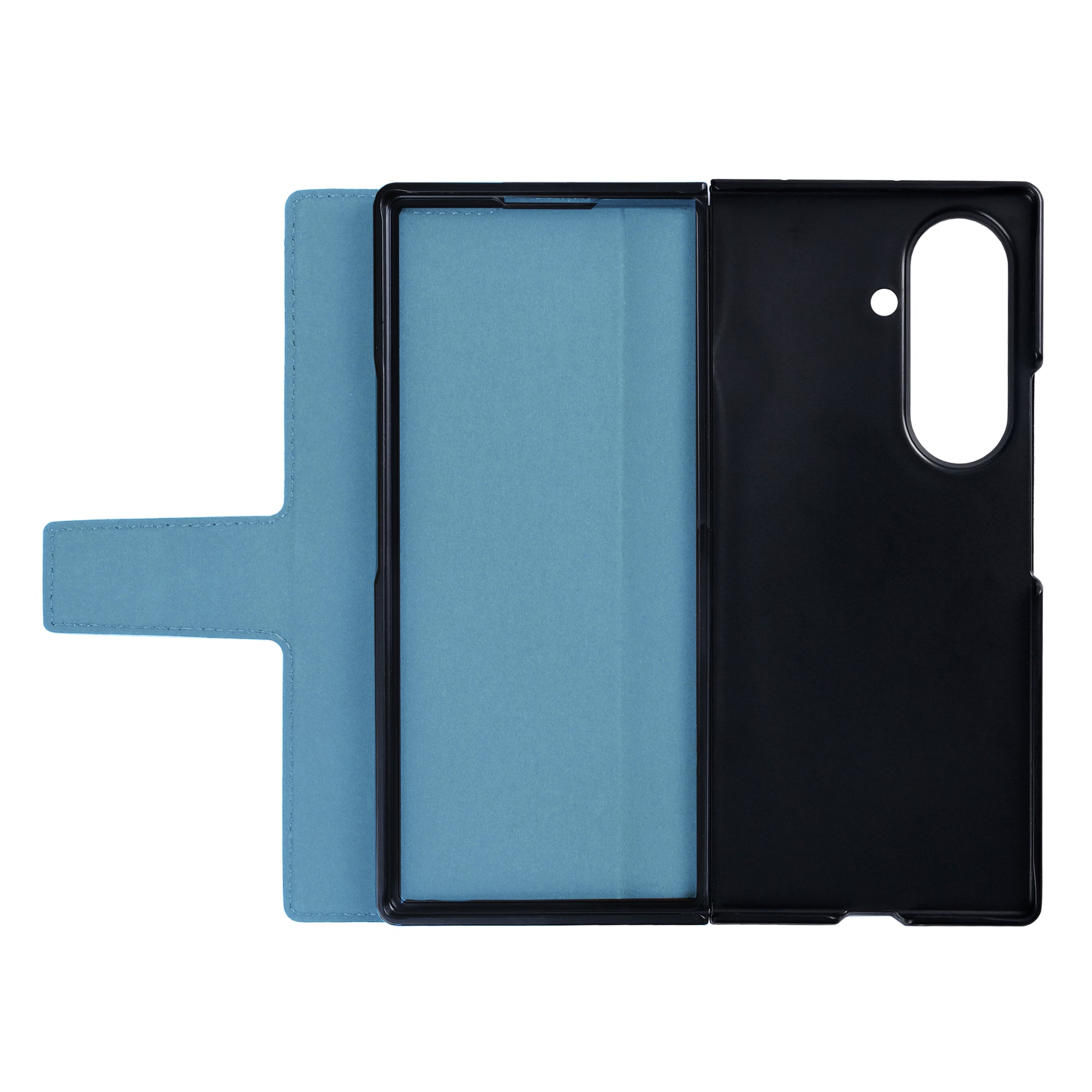Rixus Wallet Case With Pen Holder For Samsung Galaxy Z Fold8 Ultra Sierra Blue