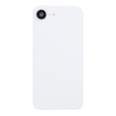 For Apple iPhone 16e Back Glass With NFC, Enlarged Camera Frame White Pulled